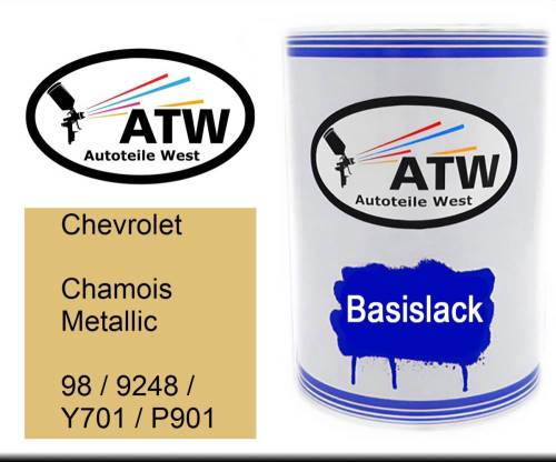 Chevrolet, Chamois Metallic, 98 / 9248 / Y701 / P901: 500ml Lackdose, von ATW Autoteile West.